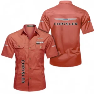 Car Fans Gift Short Sleeved Shirt, Button up Shirt All Over Print For Car Owners, Custom Name CAR392072125815-Red