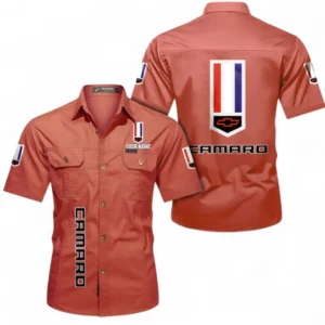 Car Fans Gift Short Sleeved Shirt, Button up Shirt All Over Print For Car Owners, Custom Name CAR392072125817-Red