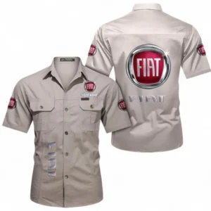 Car Fans Gift Short Sleeved Shirt, Button up Shirt All Over Print For Car Owners, Custom Name CAR392072125818-Beige