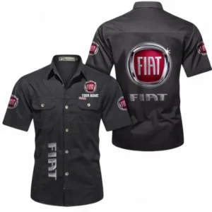 Car Fans Gift Short Sleeved Shirt, Button up Shirt All Over Print For Car Owners, Custom Name CAR392072125818-Black