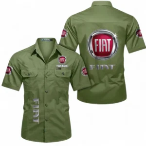 Car Fans Gift Short Sleeved Shirt, Button up Shirt All Over Print For Car Owners, Custom Name CAR392072125818-Fruit Green