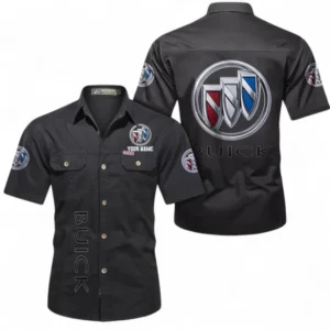 Car Fans Gift Short Sleeved Shirt, Button up Shirt All Over Print For Car Owners, Custom Name CAR392072125819-Black