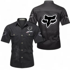 Motorcycles Fans Gift Short Sleeved Shirt, Button up Shirt All Over Print For Car Owners, Custom Name CAR392072125820-Black