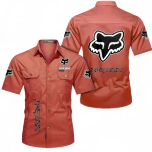 Motorcycles Fans Gift Short Sleeved Shirt, Button up Shirt All Over Print For Car Owners, Custom Name CAR392072125820-Red