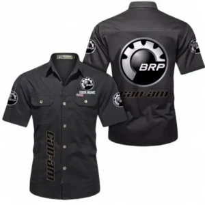 Motorcycles Fans Gift Short Sleeved Shirt, Button up Shirt All Over Print For Car Owners, Custom Name CAR392072125822-Black