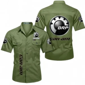 Motorcycles Fans Gift Short Sleeved Shirt, Button up Shirt All Over Print For Car Owners, Custom Name CAR392072125822-Fruit Green