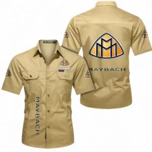 Car Fans Gift Short Sleeved Shirt, Button up Shirt All Over Print For Car Owners, Custom Name CAR392072125824-Khaki