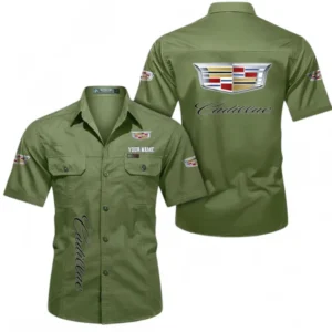 Car Fans Gift Short Sleeved Shirt, Button up Shirt All Over Print For Car Owners, Custom Name CAR392072125825-Fruit Green