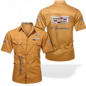 Car Fans Gift Short Sleeved Shirt, Button up Shirt All Over Print For Car Owners, Custom Name CAR392072125825-Turmeric