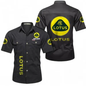 Car Fans Gift Short Sleeved Shirt, Button up Shirt All Over Print For Car Owners, Custom Name CAR392072125826-Black