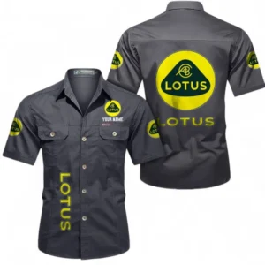 Car Fans Gift Short Sleeved Shirt, Button up Shirt All Over Print For Car Owners, Custom Name CAR392072125826-Gray