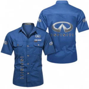 Car Fans Gift Short Sleeved Shirt, Button up Shirt All Over Print For Car Owners, Custom Name CAR392072125828-Cowboy Blue