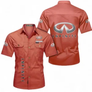 Car Fans Gift Short Sleeved Shirt, Button up Shirt All Over Print For Car Owners, Custom Name CAR392072125828-Red