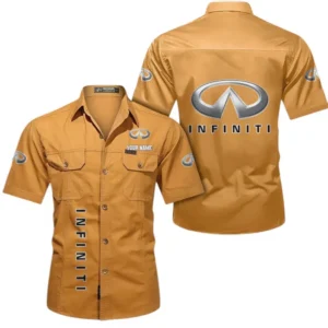 Car Fans Gift Short Sleeved Shirt, Button up Shirt All Over Print For Car Owners, Custom Name CAR392072125828-Turmeric