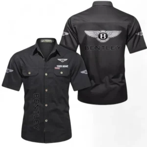 Car Fans Gift Short Sleeved Shirt, Button up Shirt All Over Print For Car Owners, Custom Name CAR392072125831-Black