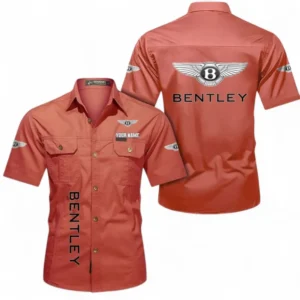 Car Fans Gift Short Sleeved Shirt, Button up Shirt All Over Print For Car Owners, Custom Name CAR392072125831-Red