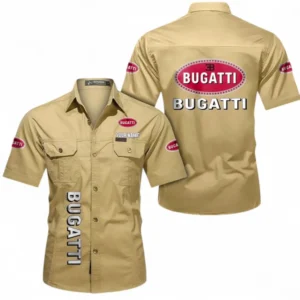 Car Fans Gift Short Sleeved Shirt, Button up Shirt All Over Print For Car Owners, Custom Name CAR392072125833-Khaki