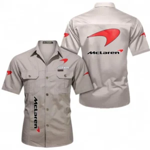 Car Fans Gift Short Sleeved Shirt, Button up Shirt All Over Print For Car Owners, Custom Name CAR392072125834-Beige