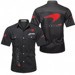 Car Fans Gift Short Sleeved Shirt, Button up Shirt All Over Print For Car Owners, Custom Name CAR392072125834-Black