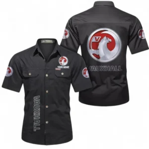 Car Fans Gift Short Sleeved Shirt, Button up Shirt All Over Print For Car Owners, Custom Name CAR392072125840-Black