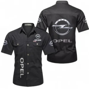 Car Fans Gift Short Sleeved Shirt, Button up Shirt All Over Print For Car Owners, Custom Name CAR392072125841-Black
