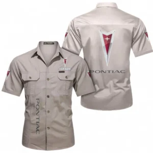 Car Fans Gift Short Sleeved Shirt, Button up Shirt All Over Print For Car Owners, Custom Name CAR392072125843-Beige