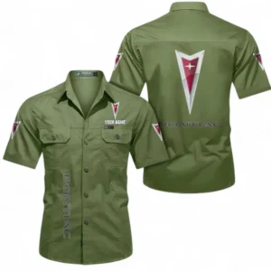 Car Fans Gift Short Sleeved Shirt, Button up Shirt All Over Print For Car Owners, Custom Name CAR392072125843-Fruit Green