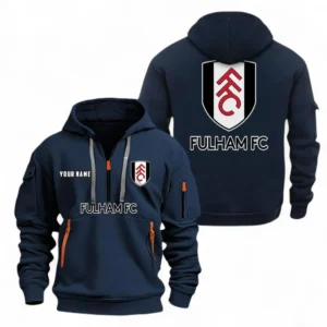 Fulham Fans Gift Hoodie Half Zipper, All Over Print Hoodie Half Zipper For Sport Fan, Custom Name EPL104072925459-Navy