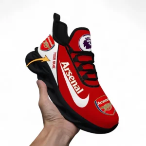 Arsenal Fans Gift Max Soul Shoes, All Over Print Max Soul Shoes For Sport Fan, Custom Name EPL107072925779-Black