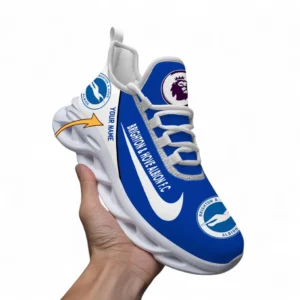 Brighton & Hove Albion Fans Gift Max Soul Shoes, All Over Print Max Soul Shoes For Sport Fan, Custom Name EPL107072925790-White