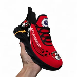 Bournemouth Fans Gift Max Soul Shoes, All Over Print Max Soul Shoes For Sport Fan, Custom Name EPL108072925898-Black