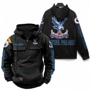 Crystal Palace F.C Fans Gift Tactical Quarter Zip Hoodie, All Over Print Tactical Quarter Zip Hoodie For Sport Fan, Custom Name EPL111073025127-Black