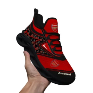 Arsenal Fans Gift Max Soul Shoes, All Over Print Max Soul Shoes For Sport Fan EPL1120730335-Black