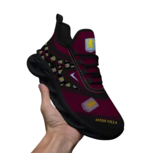Aston Villa F.C Fans Gift Max Soul Shoes, All Over Print Max Soul Shoes For Sport Fan EPL1120730352-Black