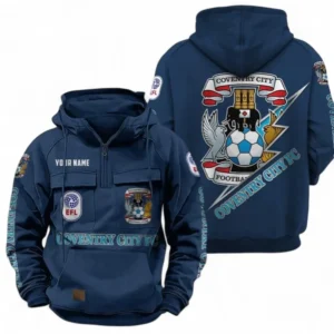 Coventry City Fans Gift Tactical Quarter Zip Hoodie, All Over Print Tactical Quarter Zip Hoodie For Sport Fan, Custom Name EPL113073025464-Dark Blue