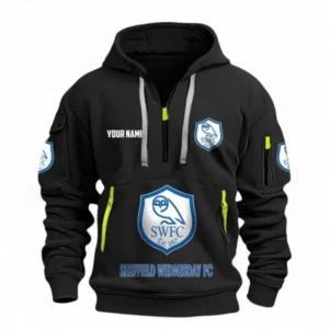 Sheffield Wednesday Fans Gift Hoodie Half Zipper, All Over Print Hoodie Half Zipper For Sport Fan, Custom Name EPL116073125024-Navy