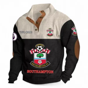 Southampton Fans Gift Men's Stand Up Collar Base Shirt, All Over Print Men's Stand Up Collar Base Shirt For Sport Fan, Custom Name EPL118073125570-Black