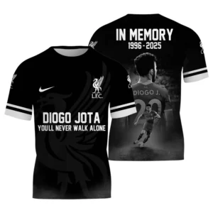 Diogo Jota In Memory T-Shirt 3D, You'll Never Walk Alone For Liverpool Fan EPL98070425676