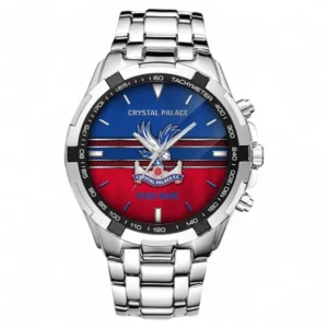 Crystal Palace F.C Fans Gift Steel Watches, All Over Print Steel Watches For Sport Fan, Custom Name EPL99072825018