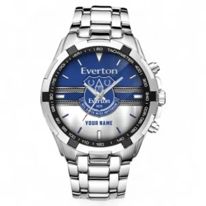 Everton F.C Fans Gift Steel Watches, All Over Print Steel Watches For Sport Fan, Custom Name EPL99072825042