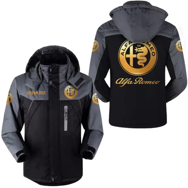 alfa romeo hooded fleece long jacket hflj0112312074 car all over print hooded fleece long jacket black 75lqb