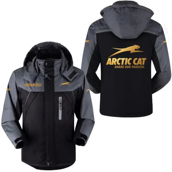 arctic cat hooded fleece long jacket hflj0112312078 car all over print hooded fleece long jacket black chzqm
