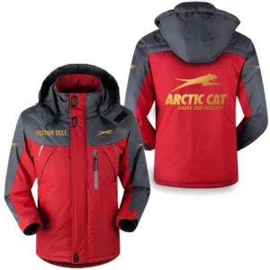 arctic cat hooded fleece long jacket hflj0112312078 car all over print hooded fleece long jacket red njeti