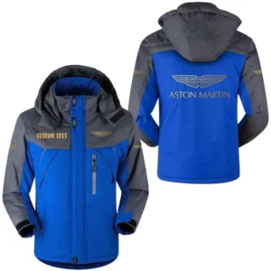 Car Fans Gift Outdoor Charging Suit, Hooded Fleece Long Jacket Exclusive Logo For Car Enthusiants, Custom Name HFLJ0112312079 - Blue