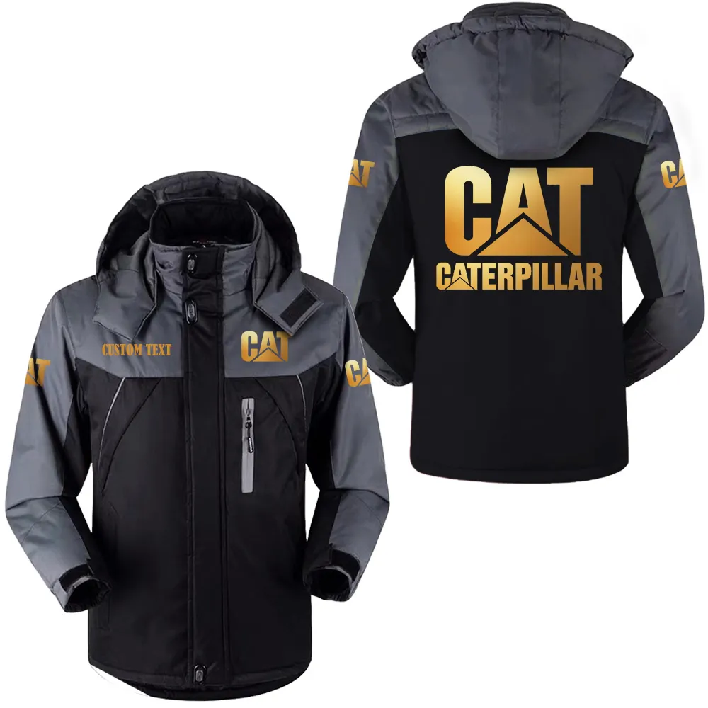 caterpillar hooded fleece long jacket hflj0112312028 car all over print hooded fleece long jacket black gmnya