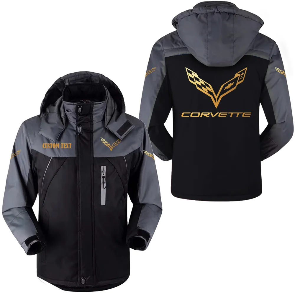chevrolet corvette hooded fleece long jacket hflj0112312031 car all over print hooded fleece long jacket black 9makm