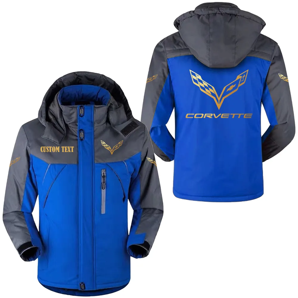 chevrolet corvette hooded fleece long jacket hflj0112312031 car all over print hooded fleece long jacket blue yqede