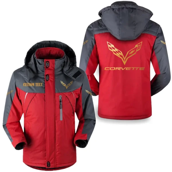 chevrolet corvette hooded fleece long jacket hflj0112312031 car all over print hooded fleece long jacket red