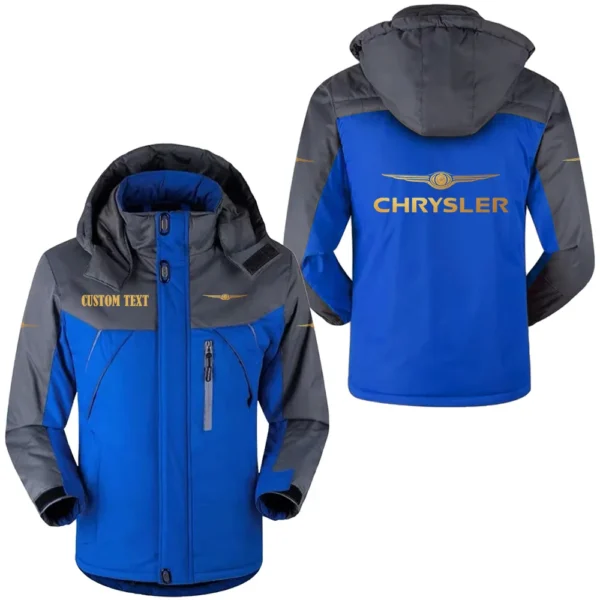 chrysler hooded fleece long jacket hflj0112312033 car all over print hooded fleece long jacket blue 8cuqo