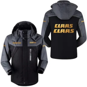 Tractor Fans Gift Outdoor Charging Suit, Hooded Fleece Long Jacket Exclusive Logo For Car Enthusiants, Custom Name HFLJ0112312035 - Black